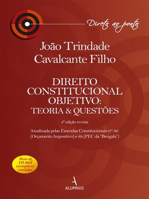 cover image of Direito Constitucional Objetivo